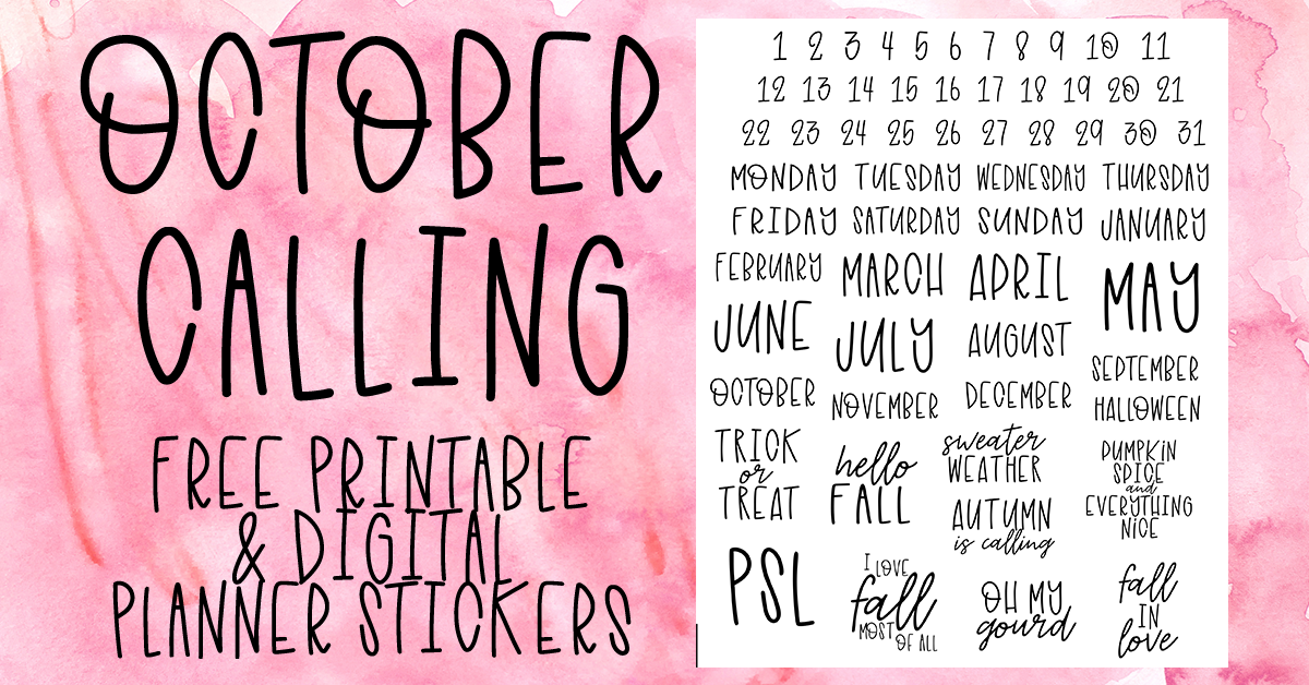 Printable Planner Stickers Using Cricut Print/Cut Feature